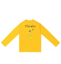 Pokemon Pikachu Long Sleeve Tshirt Double-sided printing Boys Tee Shirts