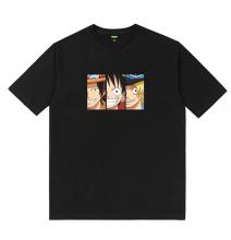 หนึ่งชิ้นอะนิเมะ Tshirt Luffy วันเกิดเสื้อสําหรับเด็กผู้ชาย 