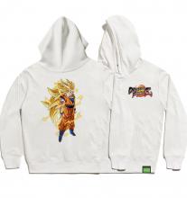 ลูกชาย Goku เสื้อฮู้ดดราก้อนบอล DB เด็กชายสีดําซิปขึ้น Hoodie